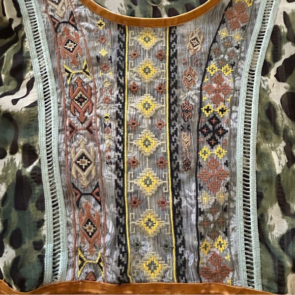 Double D Ranch Embroidered Camo Sheer Mini Dress Tunic Medium Western - Picture 4 of 7